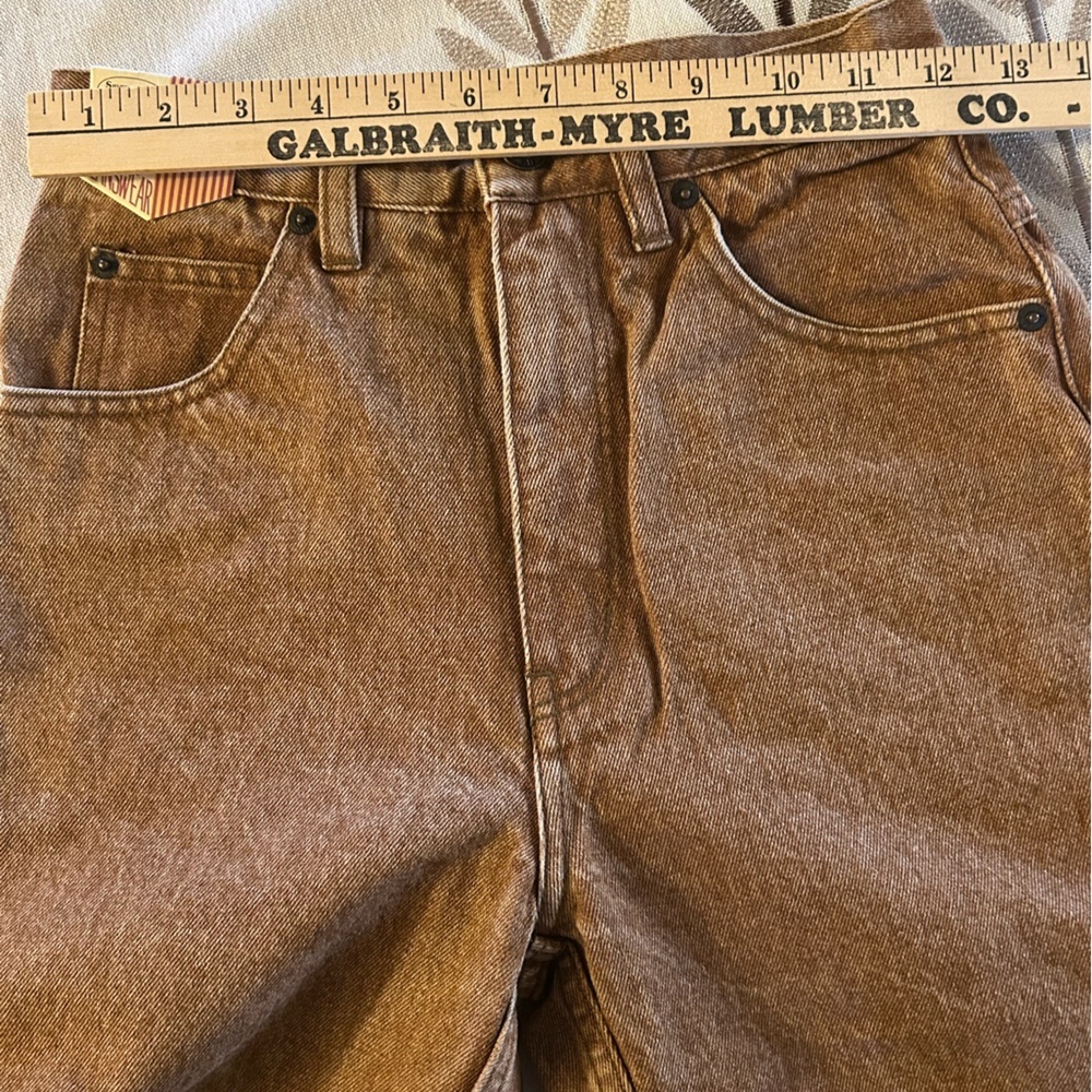 Vintage Silver Rider Denim Jeans Brown Wash New With Tags Size 5/6 - Picture 7 of 10